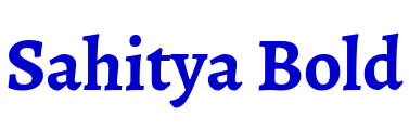 Sahitya Bold Schriftart